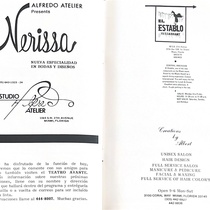 Program for the theatrical production, Los monstrous sagrados