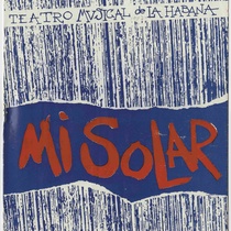 Program for the production, "Mi Solar" (Teatro Musical de La Habana)