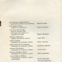 Program for the theatrical production, Los profanadores