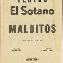 Program for the theatrical production, Malditos"