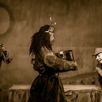 Photographs of the production, "La orgía"