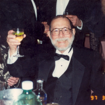 Ana Margarita Martínez Casado, Abelardo Estorino, and Ricardo Barber toasting in New York