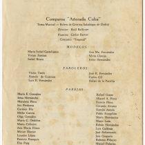 Program for the production, "Añorada Cuba: Tercer Festival Folklórico"