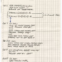 Manuscripts labeled, "Part 1: cue sheet"