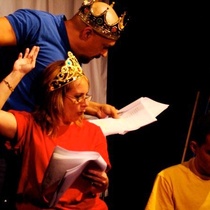 Photographs of the staged reading, El príncipe y el mar