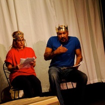 Photographs of the staged reading, El príncipe y el mar