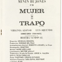 Program for the production, "Mujer de trapo"