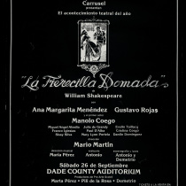 Poster for the production "La fierecilla domada"