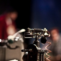 Photographs of a rehearsal for the theatrical production, Cartas de amor a Stalin