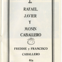 Program for the production, "Mujeres" (Women)