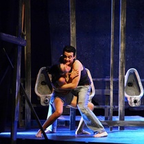 Photographs of the production, "Talco, un drama de tocador"