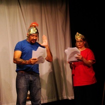 Photographs of the staged reading, El príncipe y el mar