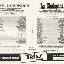 Program for the production, "Festival Federico Moreno Torroba"