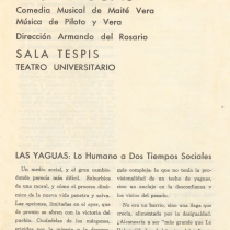 Program for the production, "Las yaguas"