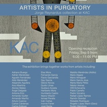 Poster for the exhibition, Artists in Purgatory