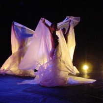 Photograph of the theatrical production, Pájaros de la playa