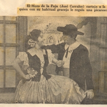 José Corrales (El mozo de la faja) and Gina Cabrera (La Zapatera), in "La zapatera prodigiosa" 