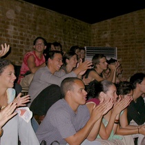 Photograph of the production, "Café teatro La Siempreviva"