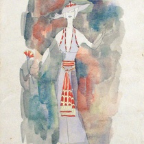 Costume design drawings for the production, Cleopatra y los otros