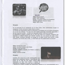 Catalogue for the 3er Festival del Monólogo Latinoamericano