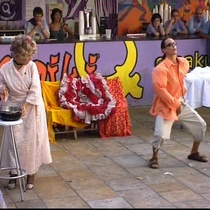 Photograph of the performance, "Hasta aquí Felina"