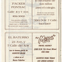 Program for the theatrical production, Santa Camila de la Habana Vieja