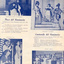 Pamphlet for the "Seminario de Artes Dramáticas" at the Universidad de La Habana