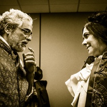 Photographs of a rehearsal, "La noche de las tríbadas"