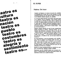 Program for the production, "El Super"