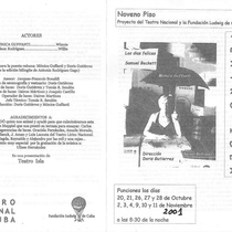 Program for the production, "Los días felices"