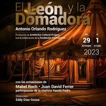 Program for the theatrical production, El león y la domadora