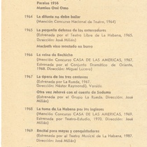 Program for the theatrical production, Juana de Berciel