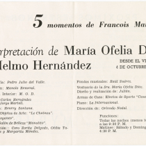 Program for the production, "Espíritu maligno"