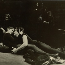 Photograph of Ofelia González, Iris Diaz , Tony Diaz in the theatrical production, La Celestina