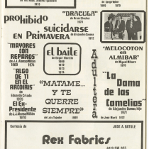 Souvenir Program, Teatro Las Máscaras (1976)