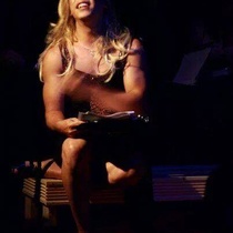 Photograph of Leandro Peraza in the staged reading of Chamaco