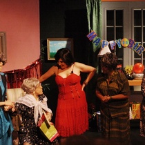 Photographs of the theatrical production, Viejas, vírgenes y putas (Miami, 2015)