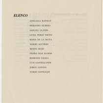 Program for the production, "Decamerón (Teatro Musical de La Habana)