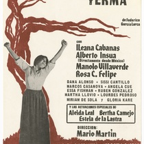 Playbill for the production, "Yerma"