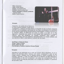 Catalogue for the 3er Festival del Monólogo Latinoamericano