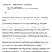 Press clippings for the movie Amigos