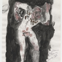 Costume sketch for the character "Tulemón" for the production, "Los fantasmas de Tulemón"