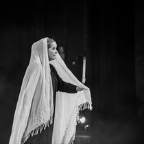 Photographs of the theatrical production, Writing in Sand