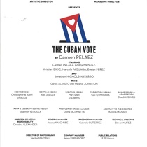 Program for the theatrical production, The Cuban Vote