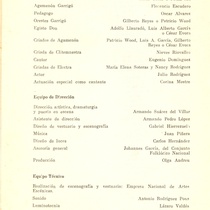 Program for the theatrical production, Electra Garrigó