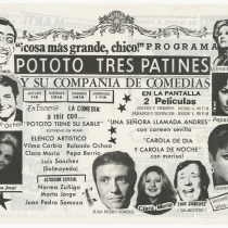 Playbill for the production, "¡Cosa más grande, chico"