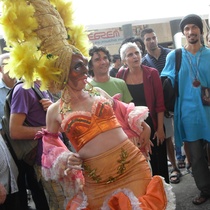 Mariela Brito in the performance, "La tempestad y la calma"