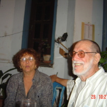 Paula Alí and Abelardo Estorino in his birthday party, 2004