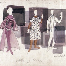 Costume Design Drawings (1-20) for the production, "Oh, la gente"