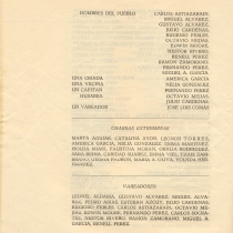 Program for the production, "Luisa Fernanda"